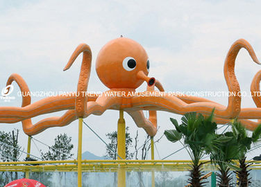 Customized Outdoor Octopus Spray For Aqua Play Water Park Items Fiberglass Equipment