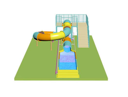 Kids' slide,Close slide ,Water Slides For Aqua Park Fiberglass Material