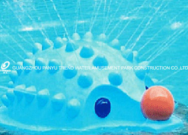 Diversión del juego de la aguamarina del espray del erizo del equipo del patio del agua de la fibra de vidrio para los niños