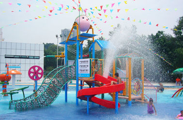 Casa del agua del patio del agua de los niños seguros comerciales al aire libre de la fibra de vidrio para el parque de la aguamarina