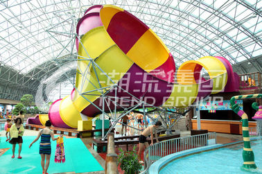 La pequeña piscina de la fibra de vidrio desliza el tobogán acuático del tornado de los 30x20m para el patio del agua en parque del agua