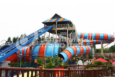 Tobogán acuático comercial de la anaconda para el waterpark de la diversión de la aventura/el tobogán acuático de la fibra de vidrio
