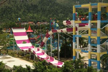 Toboganes acuáticos de encargo, diapositiva de la aguamarina del bumerán del parque de atracciones para el parque del agua de Gaint