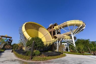 Personas de la altura 4 de los toboganes acuáticos el 16m de la fibra de vidrio/espacio adultos del tiempo los 42*60m para el parque del agua