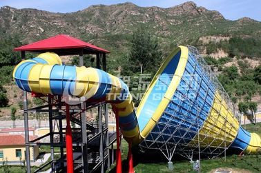la fibra de vidrio de la altura de la plataforma del 14.6m resbala para el parque del agua, tornado estupendo de la fibra de vidrio adulta