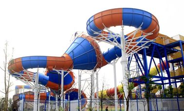 Toboganes acuáticos modificados para requisitos particulares de la estructura de acero de carbono para el parque del agua de la aventura