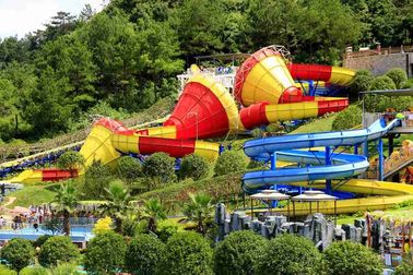 Tobogán acuático emocionante de la fibra de vidrio del equipo del parque de la aguamarina para los parques de la aguamarina