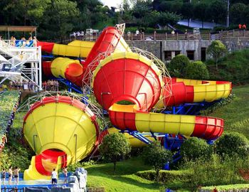 Tobogán acuático emocionante de la fibra de vidrio del equipo del parque de la aguamarina para los parques de la aguamarina