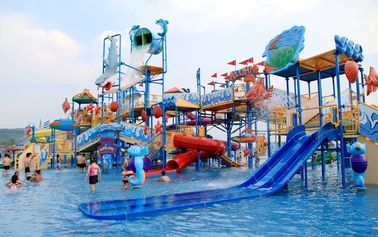 Fiberglass Aqua Playground Equipment, Big Water House For Family Fun Customs