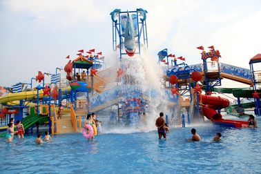 Fiberglass Aqua Playground Equipment, Big Water House For Family Fun Customs