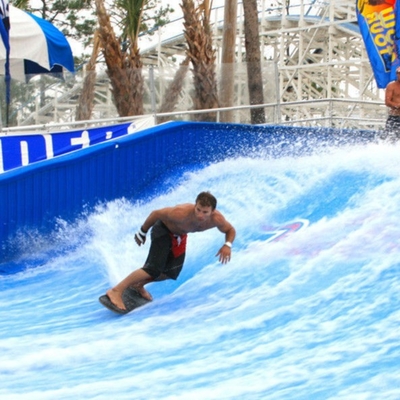 Paseo del agua de Flowrider del juego de la aguamarina para el tobogán acuático de la fibra de vidrio del deporte que practica surf que anda en monopatín