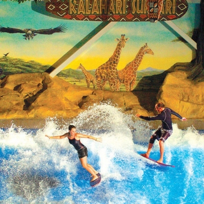 El azul doble/solo del paseo del agua de Flowrider coloreó la máquina del simulador que practicaba surf con el material de la fibra de vidrio