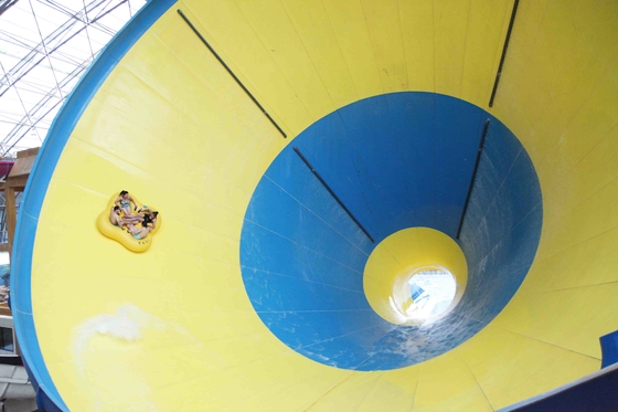 Altura modificada para requisitos particulares de la diapositiva el 14.6m del tornado del parque del agua de la fibra de vidrio de los adultos para el parque del agua