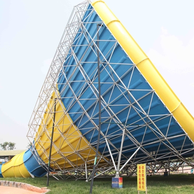 Altura adulta de la plataforma del tobogán acuático el 14.6m de la fibra de vidrio exterior colorida en parque temático