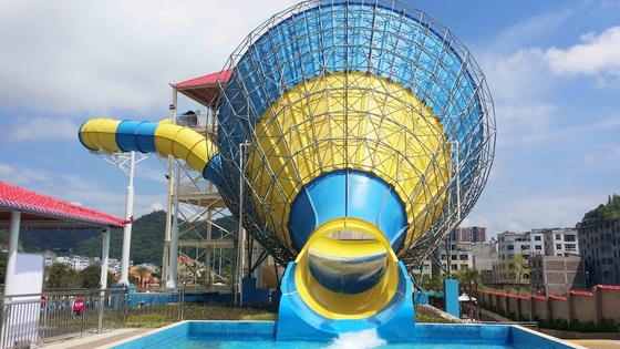 Toboganes acuáticos grandes de la fibra de vidrio para la aguamarina divertida, tobogán acuático grande del tornado para el parque del agua