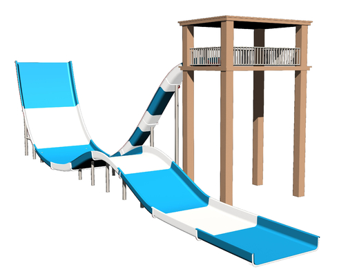 304 toboganes acuáticos/Waterpark de la fibra de vidrio del acero inoxidable deslizan la altura de la plataforma del 13m para el parque gigante de la aguamarina