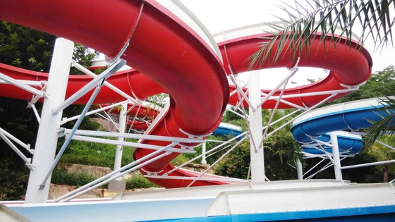 304 OEM de la anchura de los toboganes acuáticos 1m de la fibra de vidrio del tornillo del acero inoxidable para el parque del agua