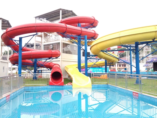 Fibra de vidrio de encargo al aire libre de los toboganes acuáticos, equipo popular del parque del agua para el adulto