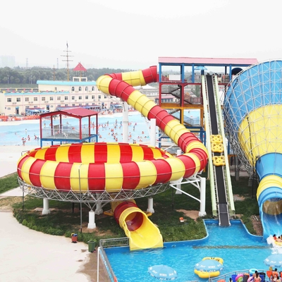Los toboganes acuáticos del parque de la aguamarina de la fibra de vidrio con el cuenco montan el código 95069900 del HS