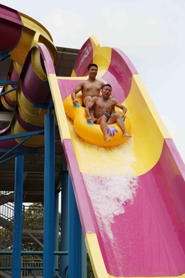 Waterslides emocionantes de la fibra de vidrio de la piscina de la aguamarina del equipo gigante del parque