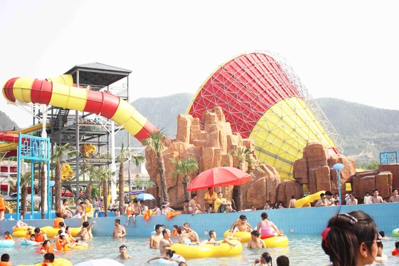 Los toboganes acuáticos gigantes de la fibra de vidrio del parque del agua galvanizaron el apoyo del acero de carbono