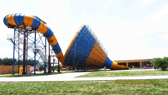 Los toboganes acuáticos gigantes de la fibra de vidrio del parque del agua galvanizaron el apoyo del acero de carbono