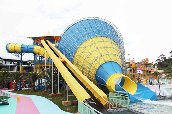 Diapositivas grandes de la piscina de la fibra de vidrio del tornado, altos juegos del tobogán acuático de la familia de Capicity