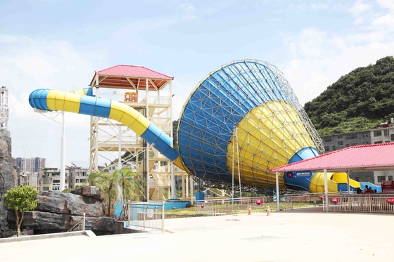 Adulto estupendo modificado para requisitos particulares del tornado de la fibra de vidrio, altura de la plataforma de los toboganes acuáticos el 14.6m de los niños