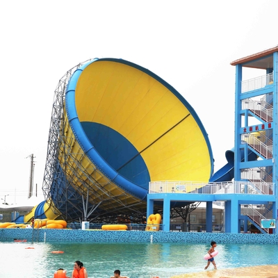 Certificado grande fuerte del CE del SGS de los toboganes acuáticos de la fibra de vidrio del tornado para el parque del agua