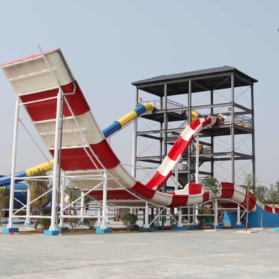 Toboganes acuáticos de encargo, diapositiva de la aguamarina del bumerán del parque de atracciones para 2 personas en parque de la aguamarina de Gaint