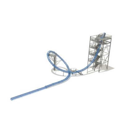 Toboganes acuáticos de la fibra de vidrio del parque de la aguamarina de la diapositiva de LoopBody de la aguamarina, altura el 16m de la plataforma