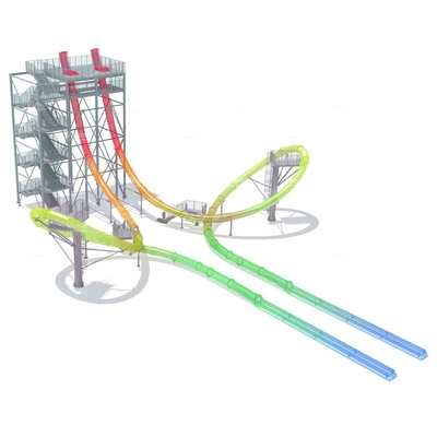 La aguamarina de la velocidad coloca/los toboganes acuáticos de la fibra de vidrio del parque de la aguamarina de la diapositiva del cuerpo, altura el 16m de la plataforma para el parque del agua