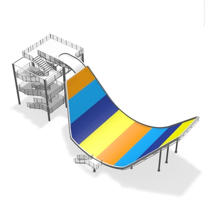 Altura del equipo el 11m del parque de atracciones de los toboganes acuáticos de la fibra de vidrio de la diapositiva de la onda del oscilación para el parque de la aguamarina