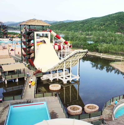 La piscina de la fibra de vidrio de la diapositiva de la onda del oscilación desliza altura del equipo el 11m del parque de atracciones