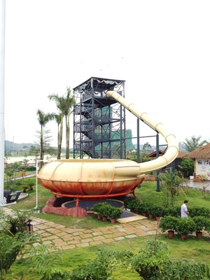 Equipos del parque del agua de la fibra de vidrio del tobogán acuático del cuenco del espacio para el parque de la aguamarina de los adultos