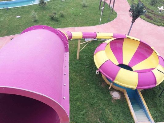 La aguamarina emocionante modificada para requisitos particulares parquea el tobogán acuático de la fibra de vidrio rojo/amarillo/verde