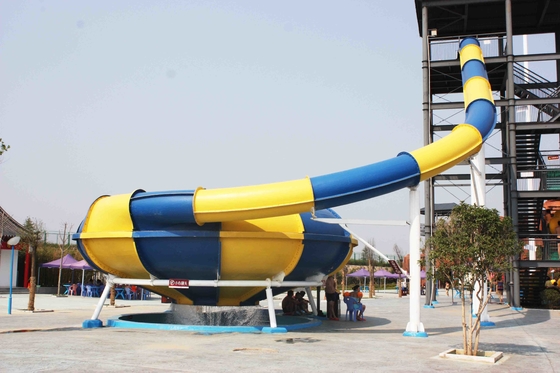 Diapositiva de la fibra de vidrio del equipo del parque de la aguamarina del centro turístico/tobogán acuático gigantes del cuenco del espacio