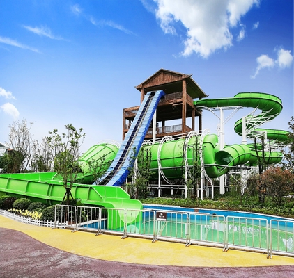 Los parques temáticos exteriores modificados para requisitos particulares del agua galvanizaron el acero de carbono para el tobogán acuático adulto/nuevo del estilo