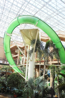Toboganes acuáticos emocionantes de la fibra de vidrio del parque de la aguamarina de la diapositiva de LoopBody de la aguamarina, altura el 16m de la plataforma