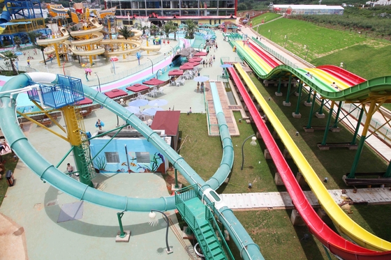 Toboganes acuáticos emocionantes de la fibra de vidrio del parque de la aguamarina, altura el 16m de la plataforma para el parque del agua
