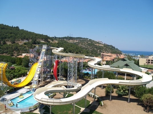 Tobogán acuático durable de la fibra de vidrio para la diversión del agua de Interacetive de la familia en parque de la aguamarina