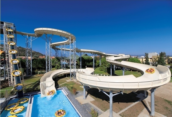 Tobogán acuático durable de la fibra de vidrio para la diversión del agua de Interacetive de la familia en parque de la aguamarina