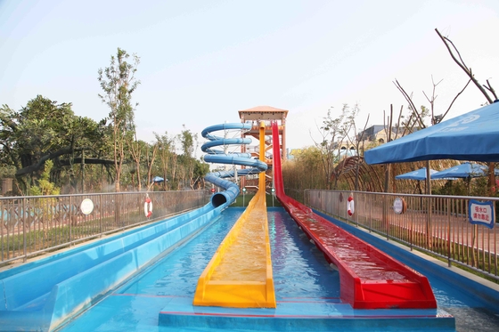 Toboganes acuáticos comerciales para los niños, equipo al aire libre del patio para el parque del agua