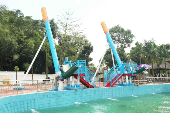 Diapositiva de la piscina de la fibra de vidrio de la caída/bola de cañón libres divertidas comerciales para los parques temáticos del agua