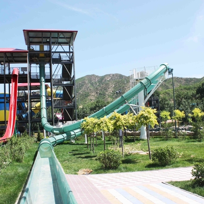 Toboganes acuáticos emocionantes de la fibra de vidrio del parque de la aguamarina de la diapositiva de LoopBody de la aguamarina, altura el 16m de la plataforma