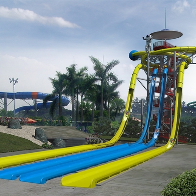 Toboganes acuáticos grandes de la fibra de vidrio con el equipo del acero inoxidable para el parque de atracciones