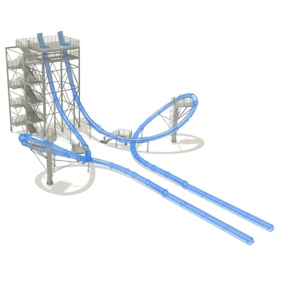Los toboganes acuáticos mágicos de la fibra de vidrio del lazo de la aventura para los juegos al aire libre/cuerpo del parque del agua resbalan