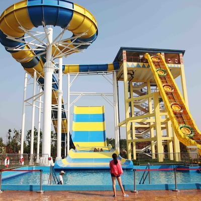 304 toboganes acuáticos de la fibra de vidrio del acero inoxidable/el parque del agua resbala altura de la plataforma del 13m/el equipo modificado para requisitos particulares del parque del agua