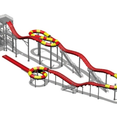 Montaña rusa fuerte del agua del dragón de agua de Aquapark de la diversión del equipo del control de calidad para el parque del agua