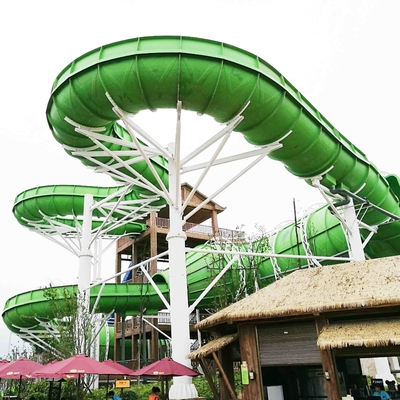 Toboganes acuáticos comerciales de la fibra de vidrio de la anaconda para la diversión Waterpark de la aventura